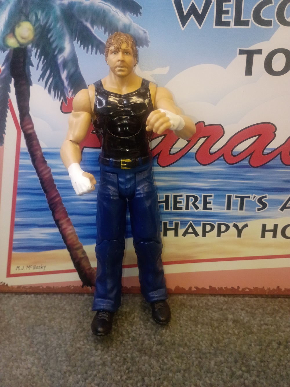 2014 Mattle  WWE Basic Series 38 Dean Ambrose "7 Action Figure